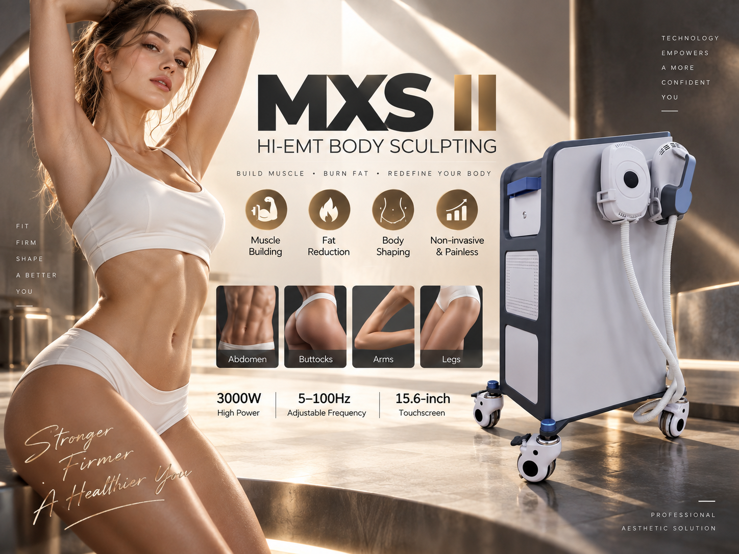 MXS二代 四頭磁力瘦 (MXS II HI-EMT Muscle Building & Fat Burning Instrument)