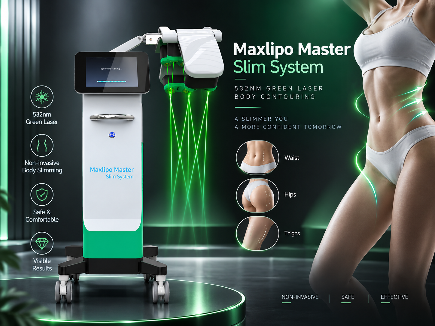 XM-68 PRO 10D 綠光鐳射纖體儀 (XM-68 PRO 10D Maxlipo Master Slim System)