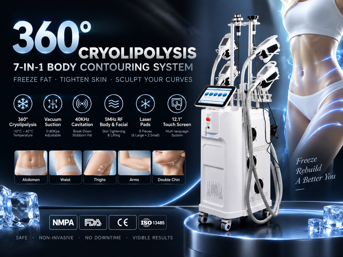 360多功能冷凍溶脂塑形儀 (360 Cryolipolysis Slimming Instrument)