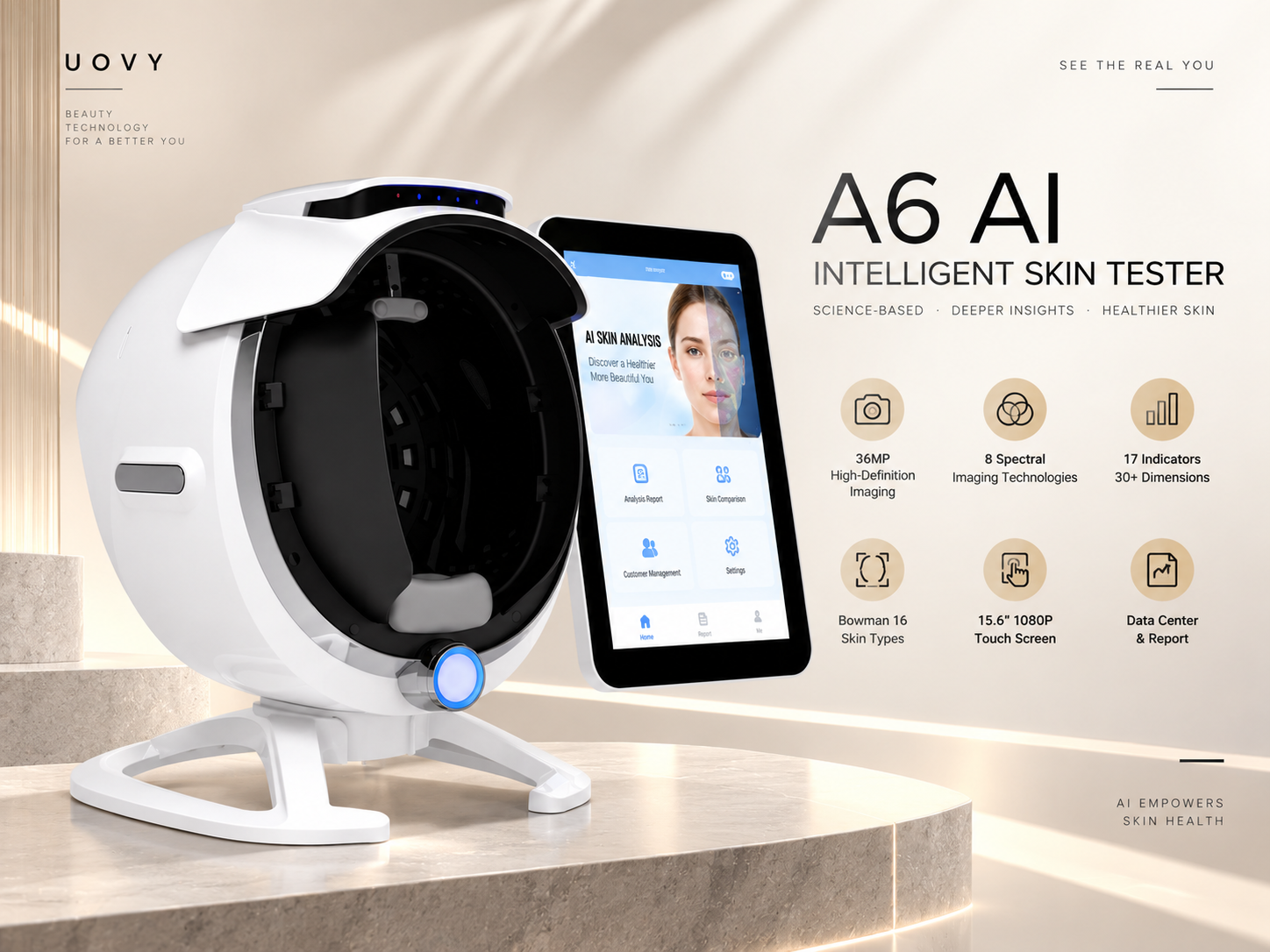 A6 AI 智能測膚儀 (A6 AI Intelligent Skin Tester)