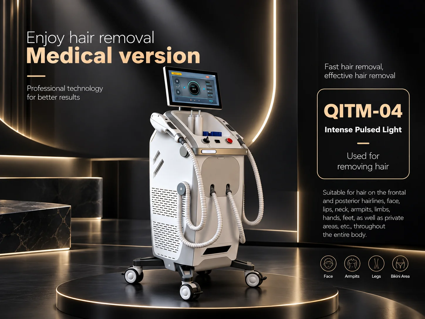 QITM-04 मेडिकल-ग्रेड IPL हेयर रिमूवल डिवाइस